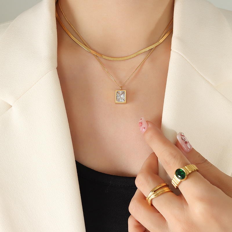 Colar Chocker Duplo Cristal