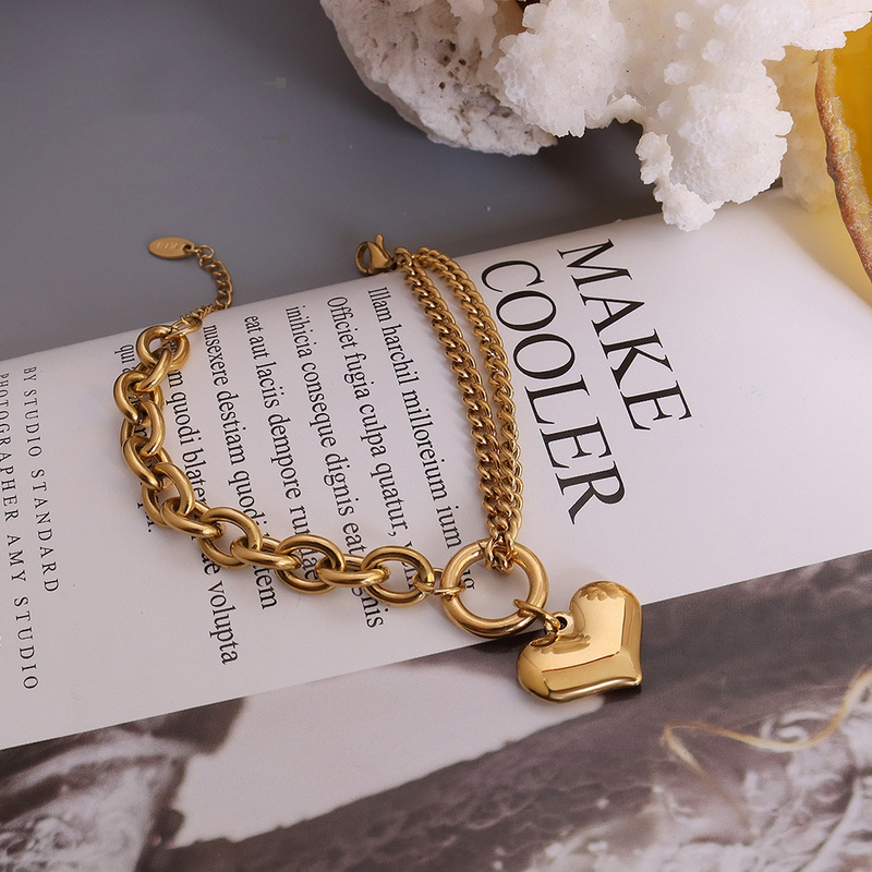 Pulseira Feminina Bella Pingente Coração