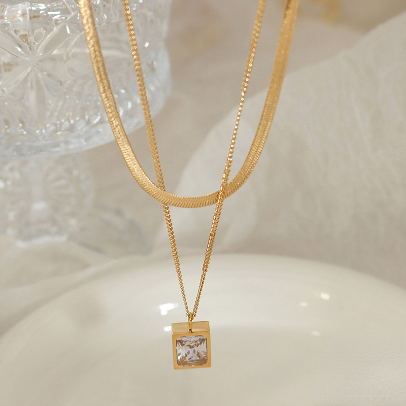 Colar Chocker Duplo Cristal